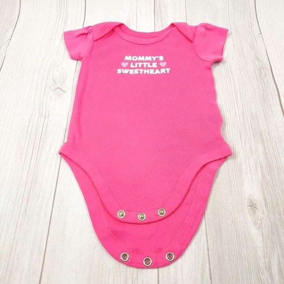 The Children's Place 2 Outfit Summer Bodysuit Set Mommy's Daddy Pink/Purple 0-3M - Picture 4 of 10